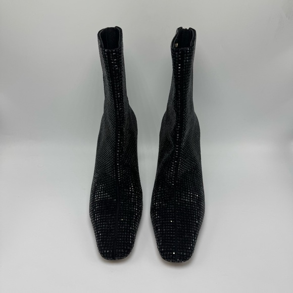 Lola Cruz Kiolo Boot Black Jeweled Sz 37 US 7 Bling Party New Years Eve Sparkle - Picture 2 of 11